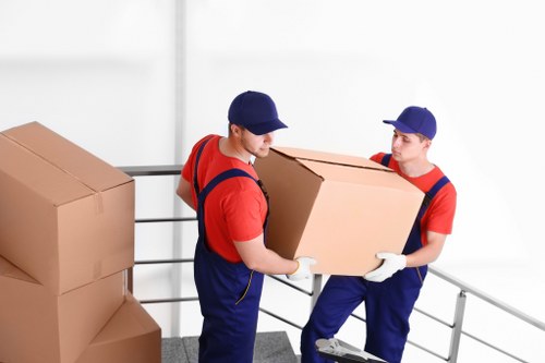 Removal team helping with a Barkingside home move