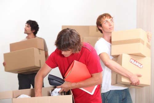 Careful wrapping and labelling of fragile household items