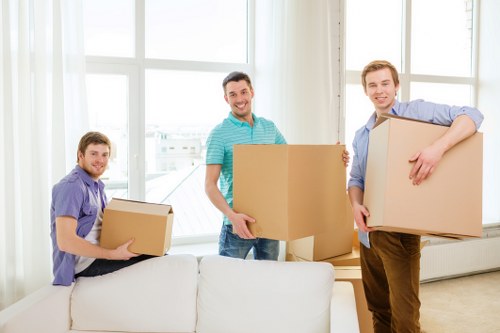 Checklist and packed home items prepared for moving day in Barkingside