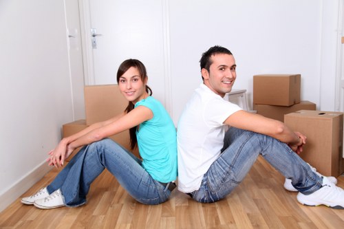 Professional team handling a family house move in Barkingside