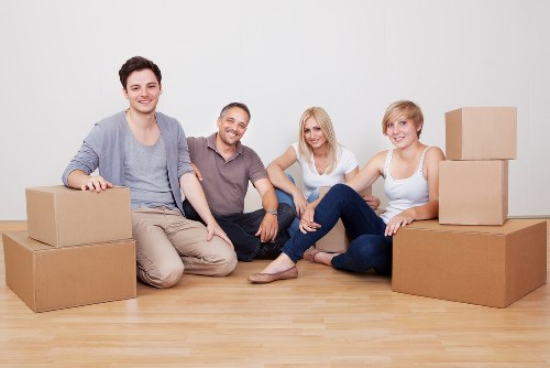 Safety-focused moving team checking access and equipment